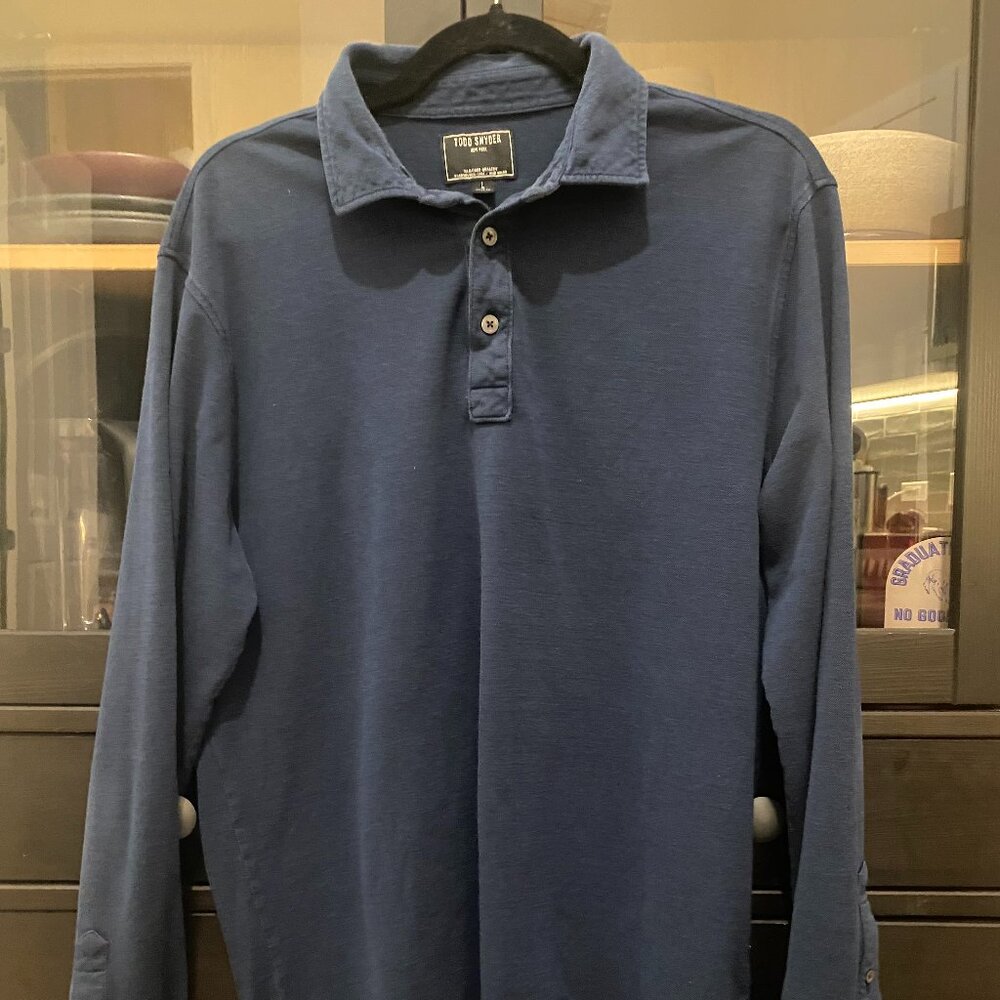Cotton Pique Long-Sleeve Polo from Todd Snyder